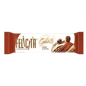 牛奶巧克力FELICITA GELATO来自Caffe一个Letto塞在散装奶油雅致的咖啡冰淇淋